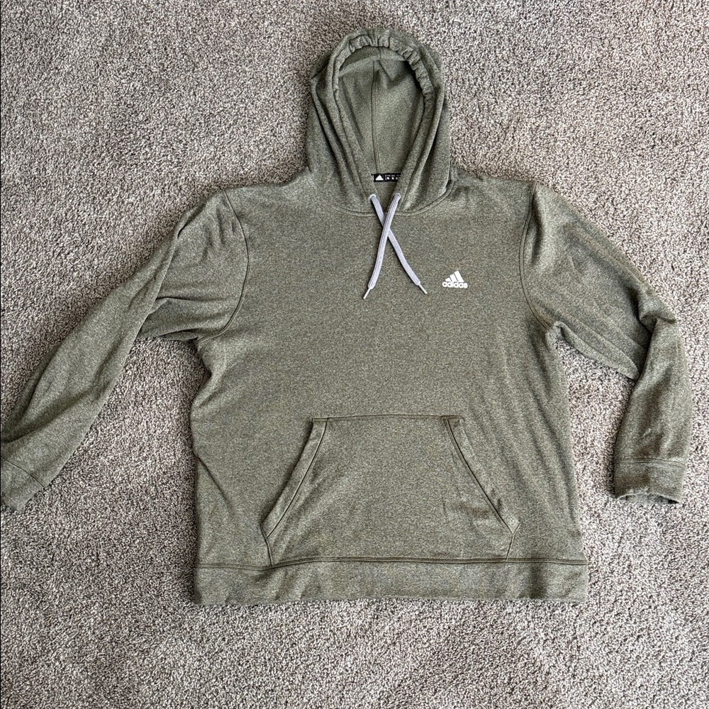Adidas Men's Green Pullover Hoodie.XL. Climawarm
